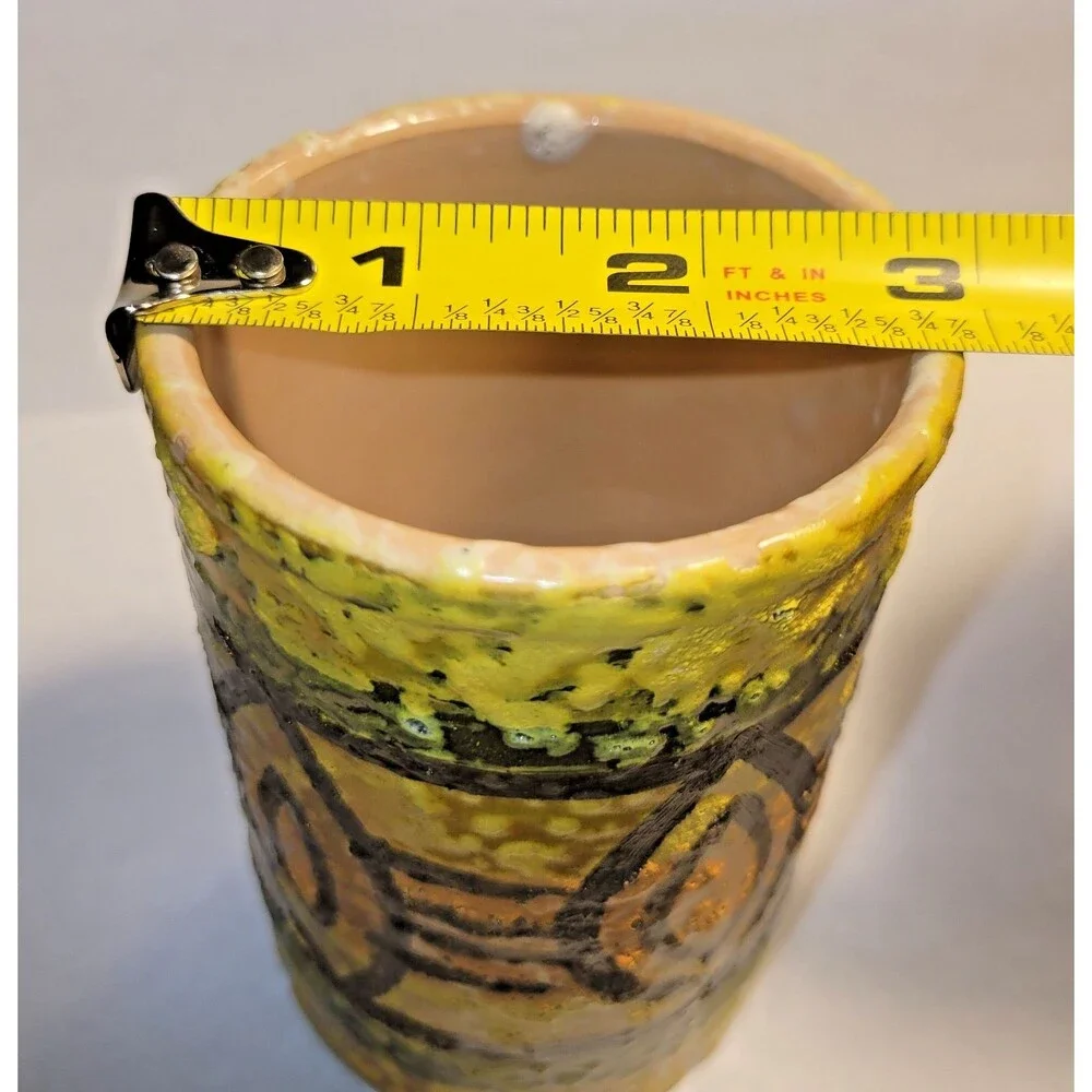 Signed Livia Gorka Mid Century Modern Hungarian Studio Pottery Vase Cup MCM